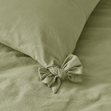 Carmine Washed Cotton European Pillowcases (Set of 2)